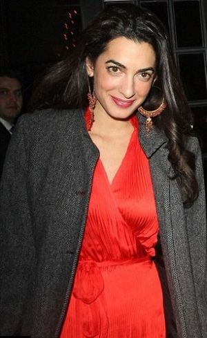 Style icon - Amal Alamuddin Clooney in red dress and coat.jpg